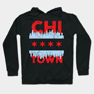 Chi Town Chicago Flag Skyline Hoodie